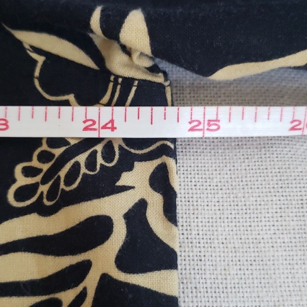 Go Barefoot Aloha Shirt Men's L Hawaiian Gold Black 100% Cotton Made In USA - Picture 5 of 6